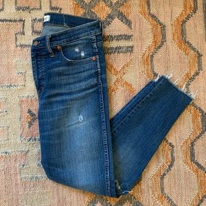 Madewell distressed high rise skinny jeans